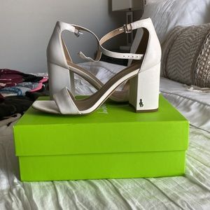 Sam Edelman Daniella white leather heels